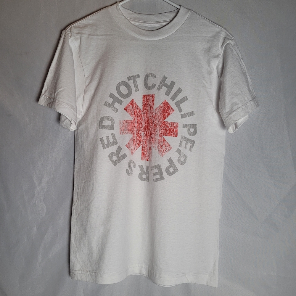 Red Hot Chili Peppers White Graphic Band Tee Size Small NWOT